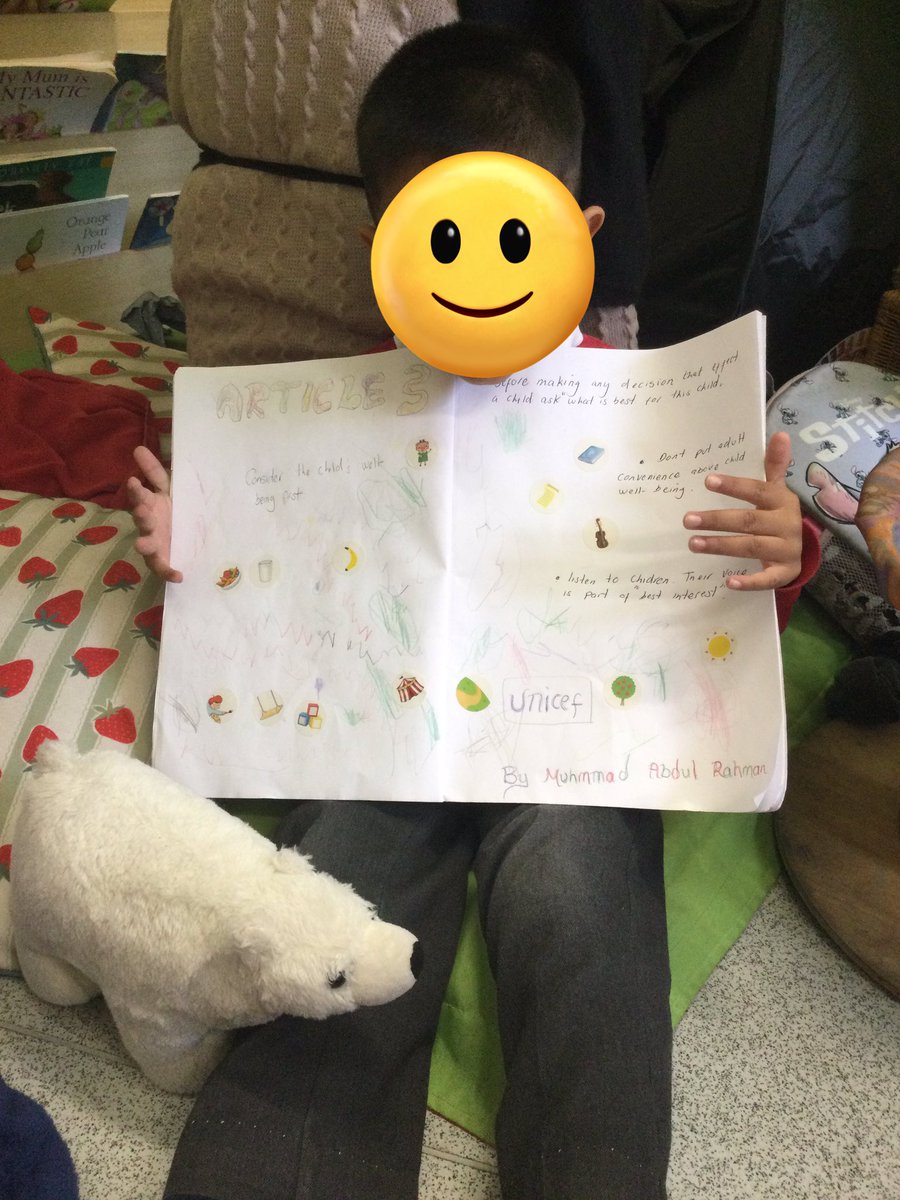 LeighPrimary's tweet photo. Look at our super star in Nursery who took Po the polar bear home to share with his family. He produced a wonderful piece of work choosing article 3. #Rightrespectingschools #memorymakers #lifelonglearners #Article3 https://t.co/lP0hadPl13