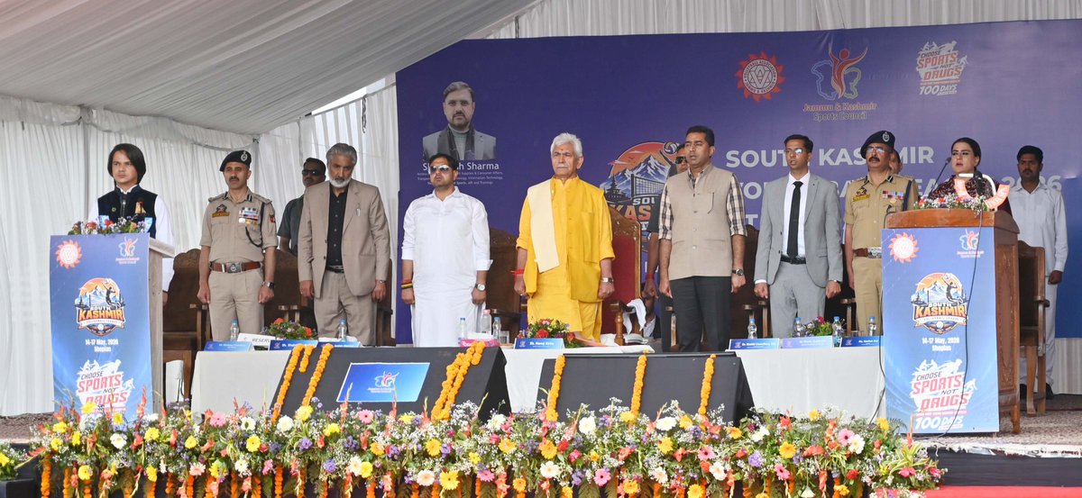 adv_kullay's tweet photo. Sincere thanks to Hon’ble LG Shri @manojsinha_ Ji for visiting Shopian to inaugurate the Multipurpose Indoor Sports Hall at Arhama and attend the opening ceremony of the South Kashmir Volleyball League, and for helping complete this long pending project which had remained incomplete for the last decade.

Grateful to Hon’ble Minister for Youth Services & Sports @satishsharmajnk Ji, Commissioner/Secretary Youth Services & Sports Shahid Choudhary Sb, Secretary Sports Council @nuzhatjehangir Ji, and especially all ground volunteers, particularly Shopian Youth Trust Foundation.

@OfficeOfLGJandK 
@listenshahid