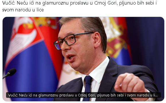 dux_dule's tweet photo. : Iz ove izjave je jasno da su oni Crnu Goru dozivljavali kao osvojenu teritoriju. https://t.co/bAsi9UxTqA