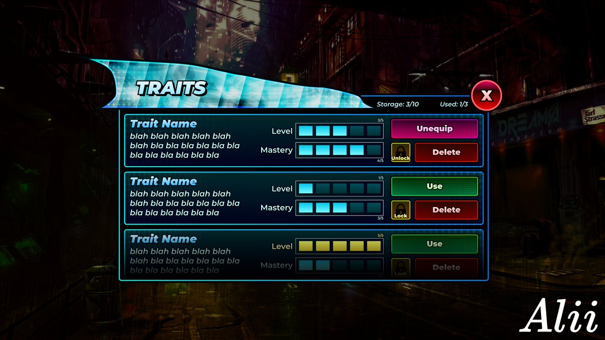 AliiMakesUI's tweet photo. New Traits UI I made for Practice! 💙✨

Portfolio: https://t.co/9xNaoAmR19                   
Discord: @ aligoec         

#Roblox #RobloxDev #RobloxUI #robloxart https://t.co/5RD4vVYMr7