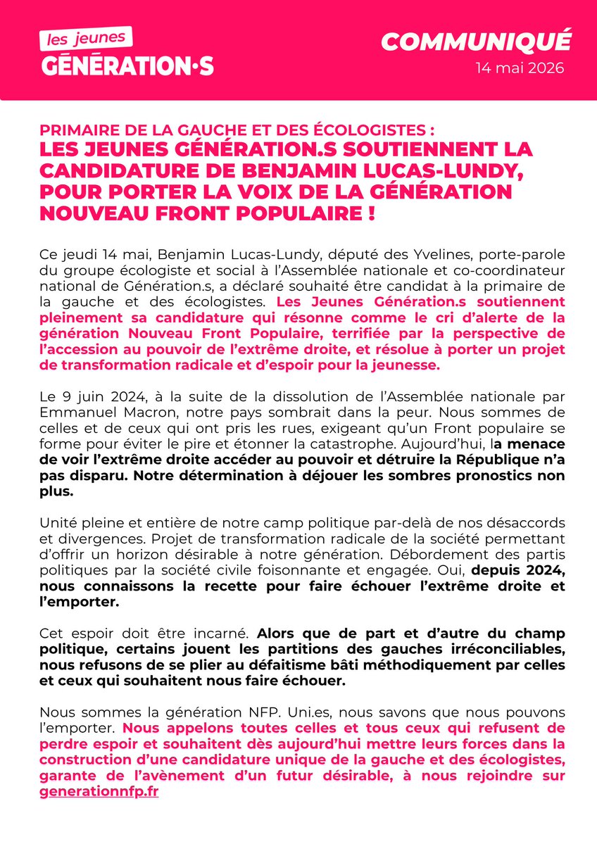 Les Jeunes Génération·s tweet media