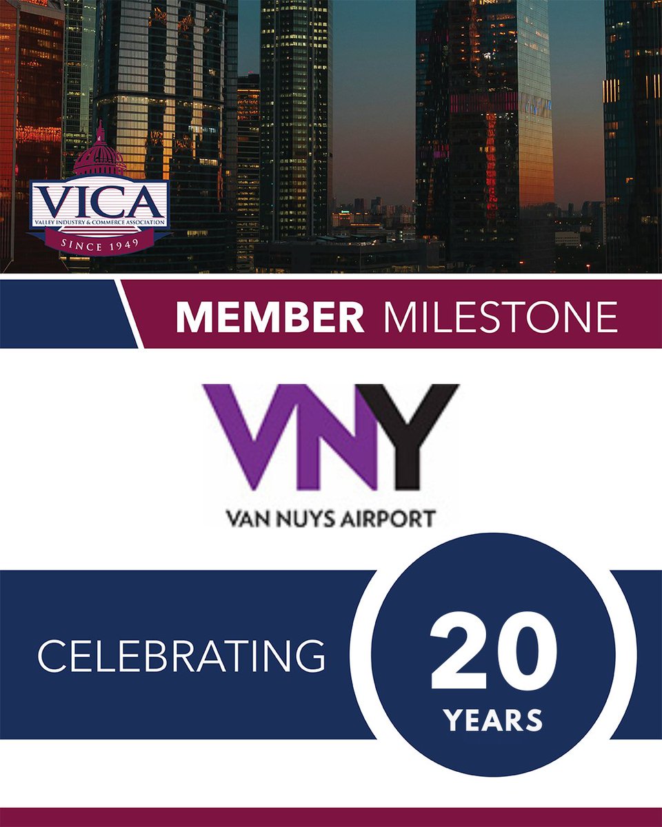 VICASFValley's tweet photo. 🎉 Celebrating 20 years of VICA membership for Van Nuys Airport!

Thank you for your long-standing partnership—and to Jacob Haik, Board Member and Aviation Committee Co-Chair, for his leadership and dedication. https://t.co/7BEecEoqHM