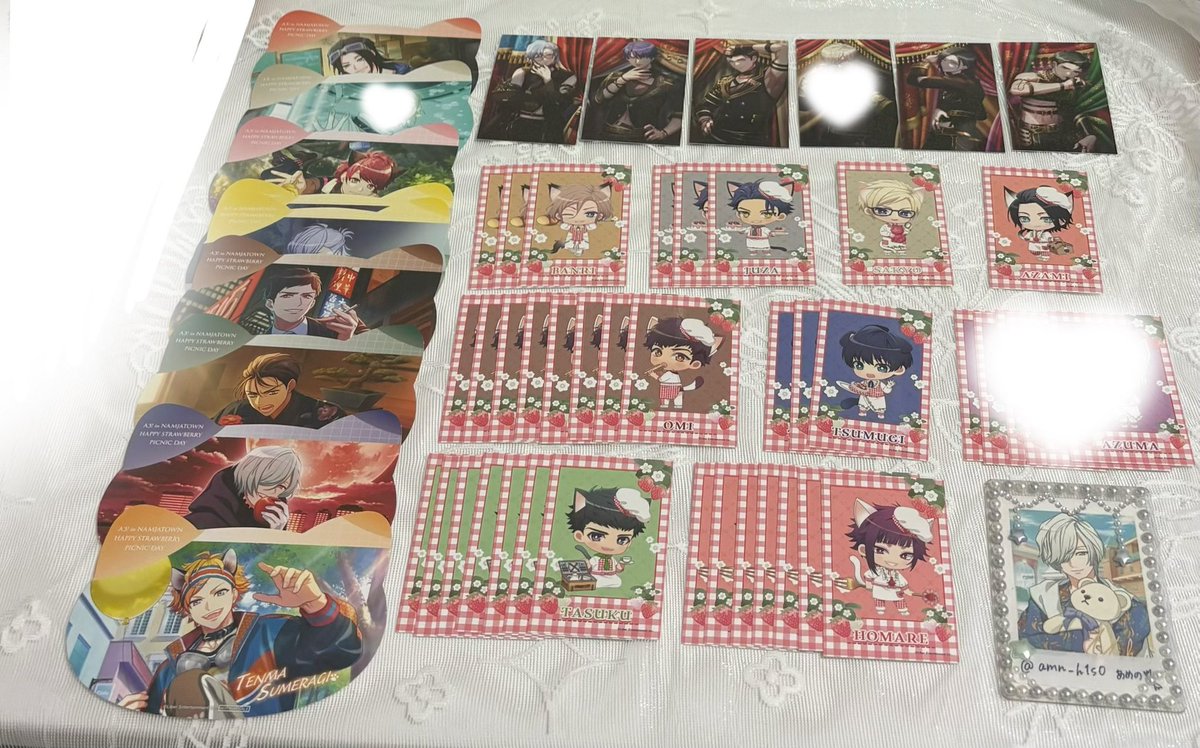 amn_h1s0's tweet photo. 【交換・譲渡】A3! パシャこれ クリカ 特典 キラカ ましコレ セガくじJR リンライ カラ鉄 ナンジャ ナンジャタウン

譲⇒画像参照

求⇒画像4枚目優先(単体◎)ですが、なんでも検討します(まとめてのみ)or定価

・異種交換歓迎(差額気にしません)
・特典系は一律500円
・お気軽にお声かけください🙇‍♂️ https://t.co/qpSMQdQvte