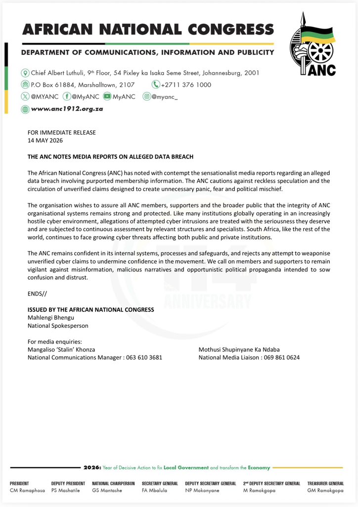 ANC SECRETARY GENERAL | Fikile Mbalula tweet media