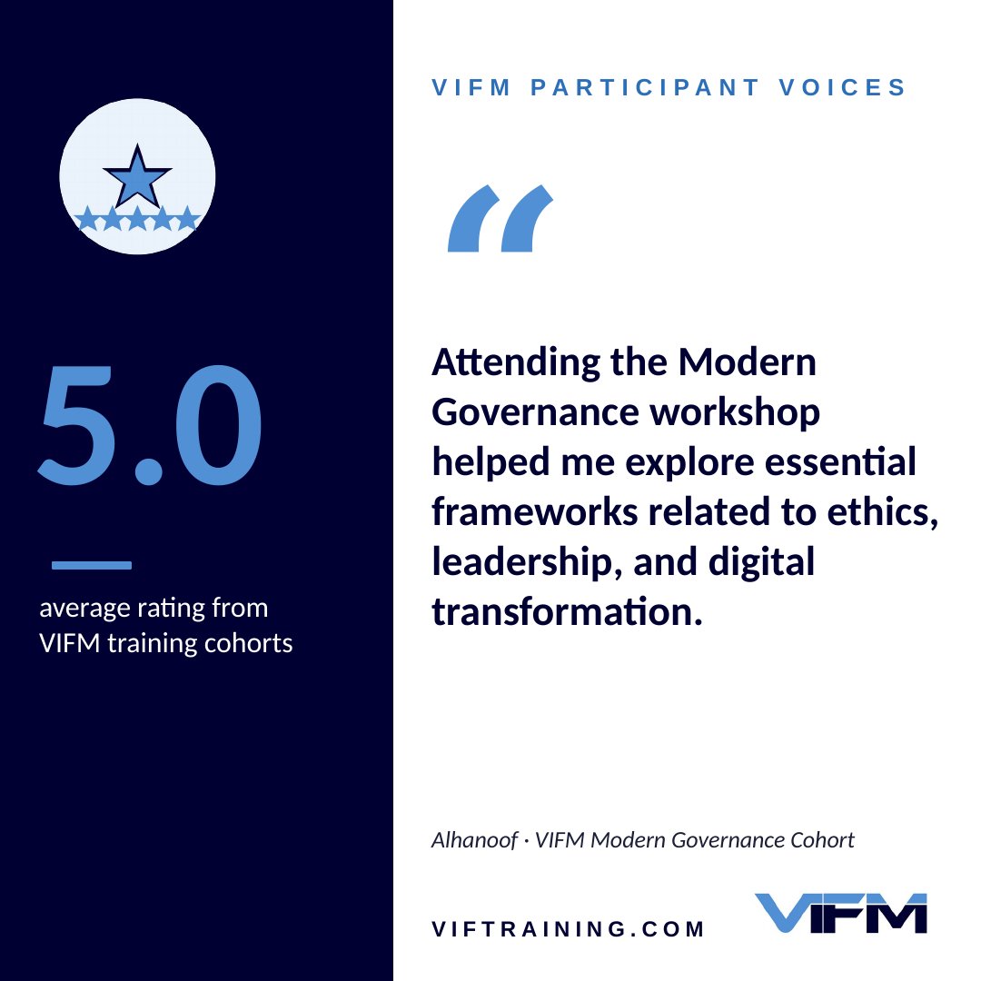 viftraining's tweet photo. Sometimes, one program reframes how you see everything.
 
Ethics. Leadership. Transformation.
 
Not as concepts, but as decisions you make every day.
 
#VIFM #Leadership #Governance #ProfessionalDevelopment #DigitalTransformation #ContinuousLearning https://t.co/ASPqaU0ob5