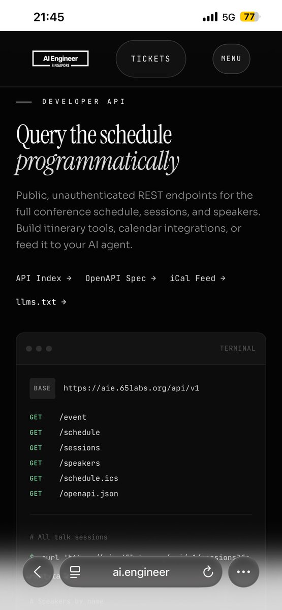 bvajresh's tweet photo. On my way to @aiDotEngineer SG. 

Waiting for my flight rn and just finished vibecoding my own pwa schedule tracker for the event. 

I’ve always hated conference apps. How cool is it that you get to build one just for you. 

Would love to meet folks leveraging AI tools in fintech/web3 + building agentic workflows for their teams