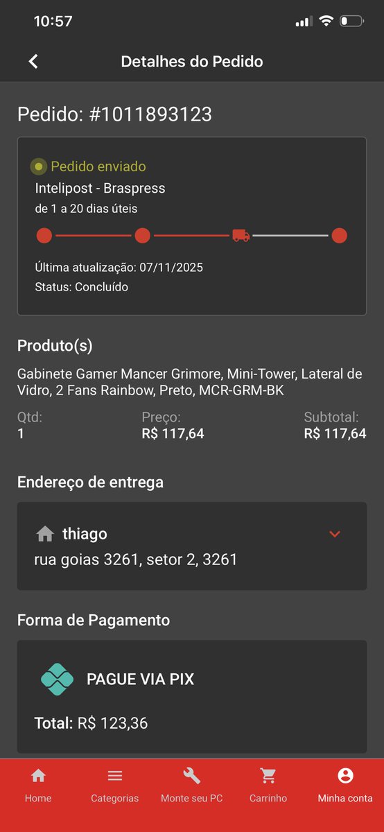 eutgoo's tweet photo. Quase seis meses esperando minha encomenda da @pichauinfo chegar e nada.
Suporte horrível, atendimento feito por ia no chat e por telefone não atende. Nada da encomenda chegar e nada de estorno. 
Ajuda aí @JoaoPichau https://t.co/ykpatmrOqd