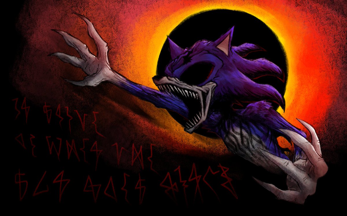 Amyshyyart's tweet photo. yes EXE we see the black sun #theycalledmesonic https://t.co/0ppSFgGGAr