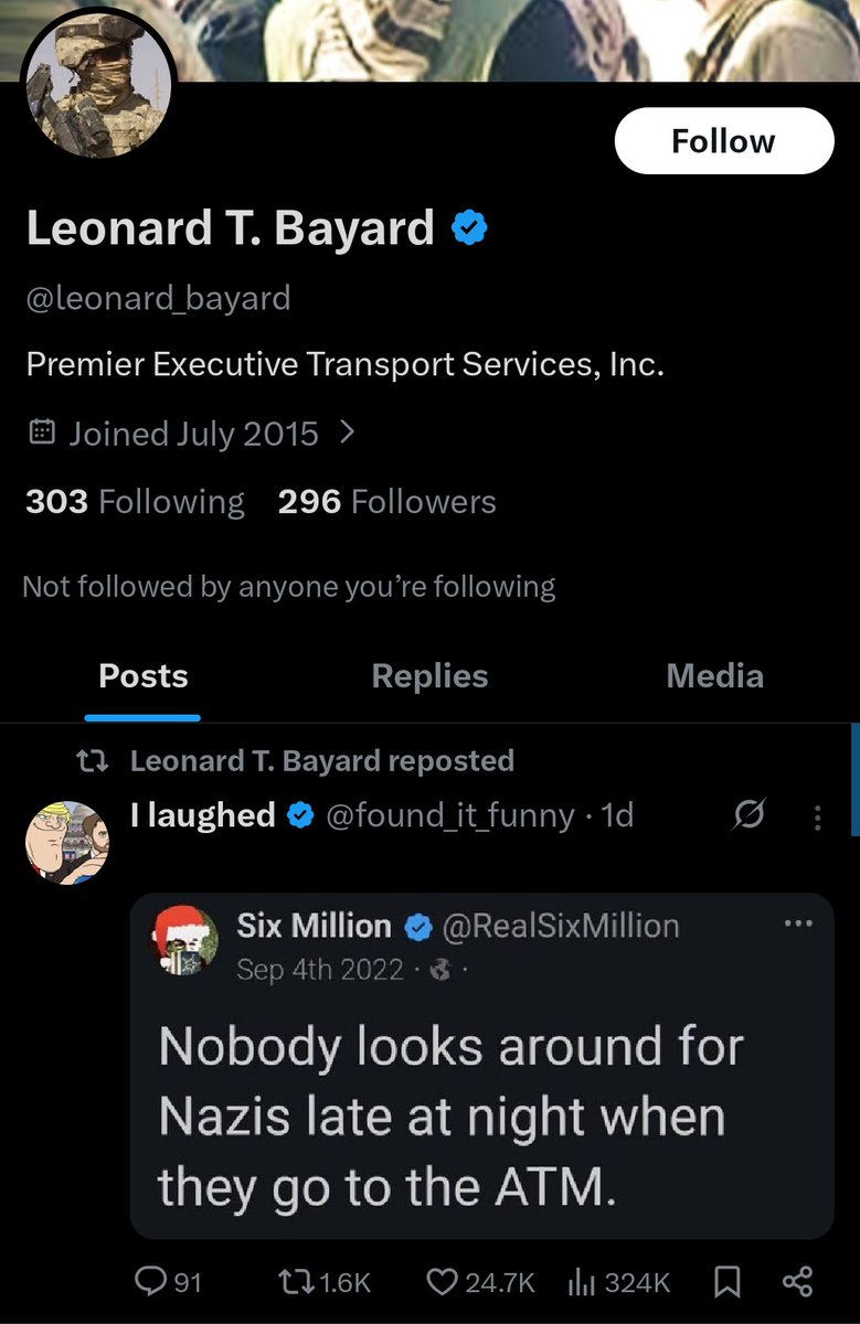 RemiJarrell's tweet photo. @leonard_bayard @Pontifex A Nazi using a dead guy meeting Nazis to defame a different guy lmfao 🤡 https://t.co/gd6w5cDsyV