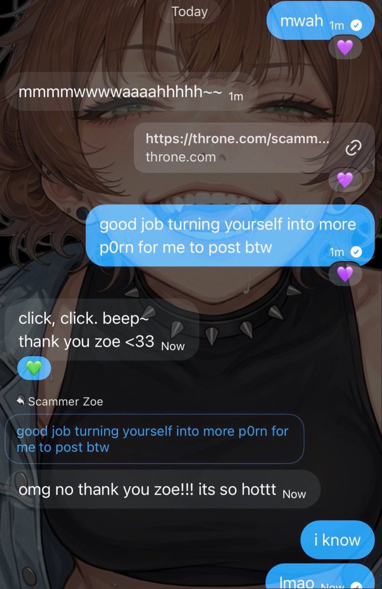 Scammer Zoe tweet media