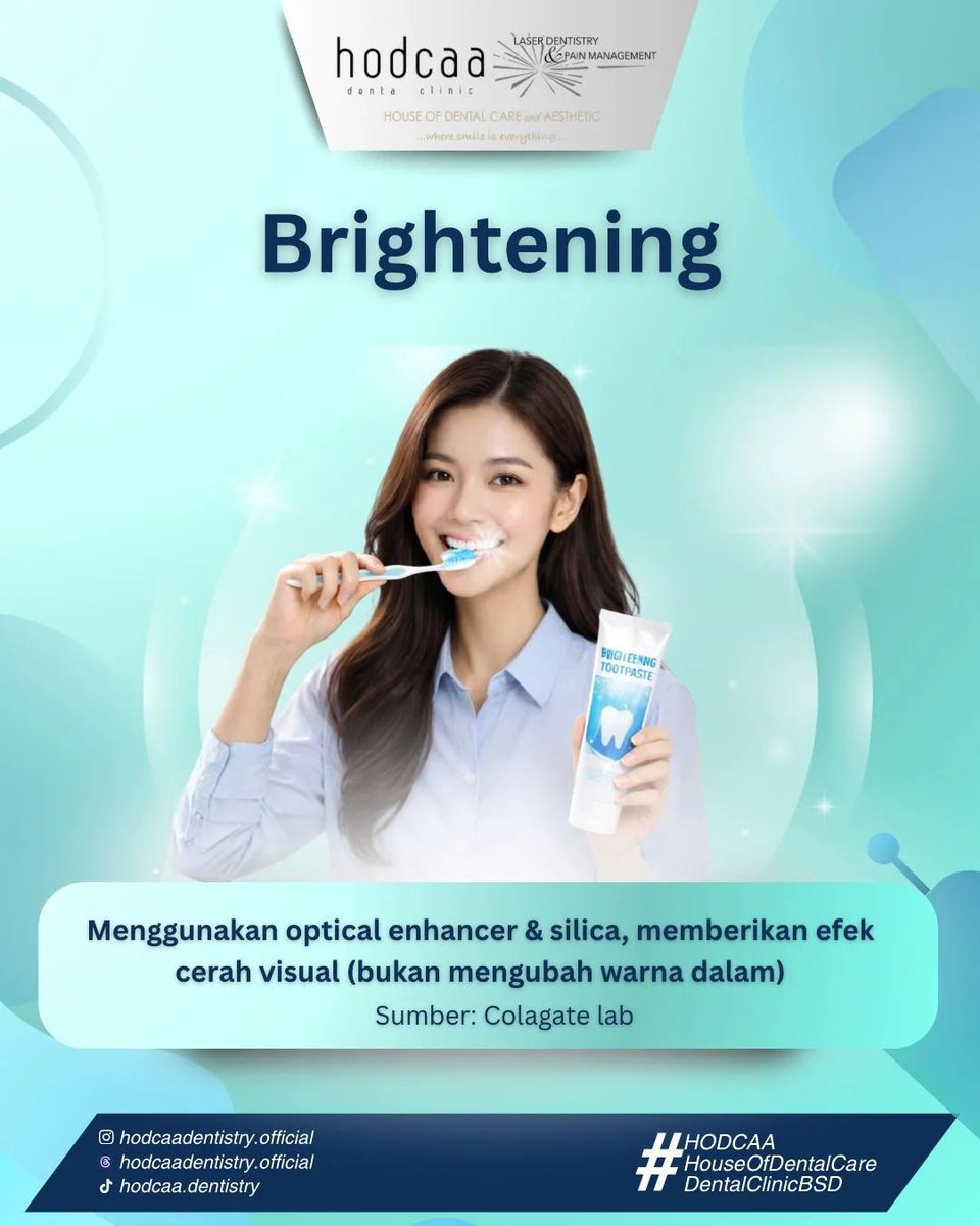 gracefulgums's tweet photo. Sebelum menyikat gigi, cari tahu manfaat dan perbedaannya!🌟 
Pilihlah pasta gigi yang sesuai dengan kebutuhan anda atay konsultasikan ke dokter gigi supaya hasilnya maksimal! 
#HodcaaDentalClinic #DentalClinicBSD #HodcaaBSD #PremiumDentalClinic #aestheticdental https://t.co/79HaqIO1ud