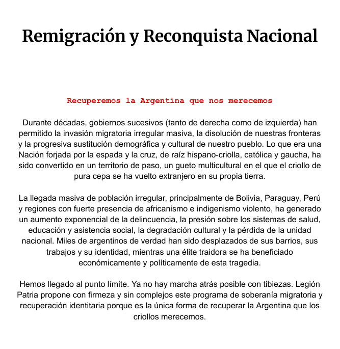 Legion Patria 🇦🇷 tweet media