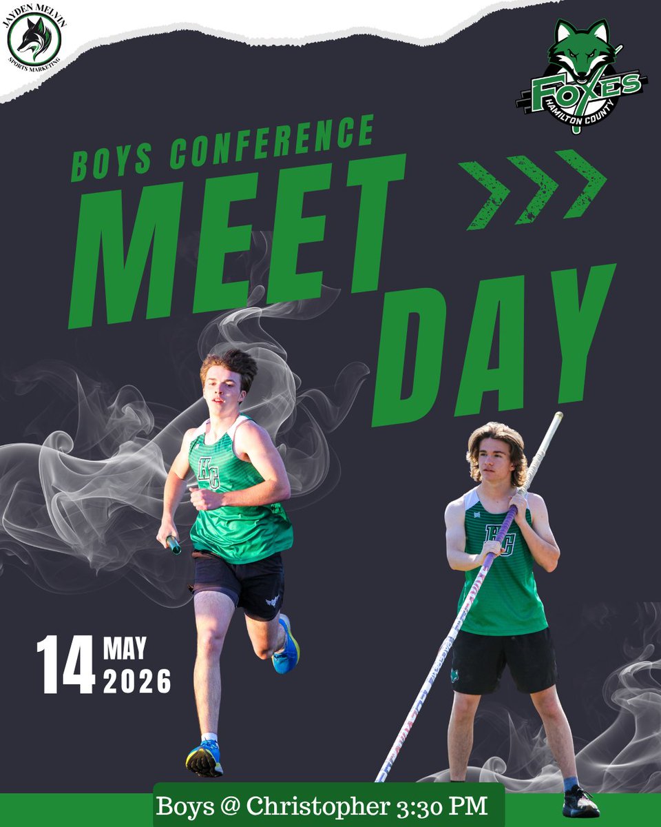 HCFoxesSports's tweet photo. The Foxes travel to Christopher today to compete in the Black Diamond Conference track meet! https://t.co/ysAmNBE3xa