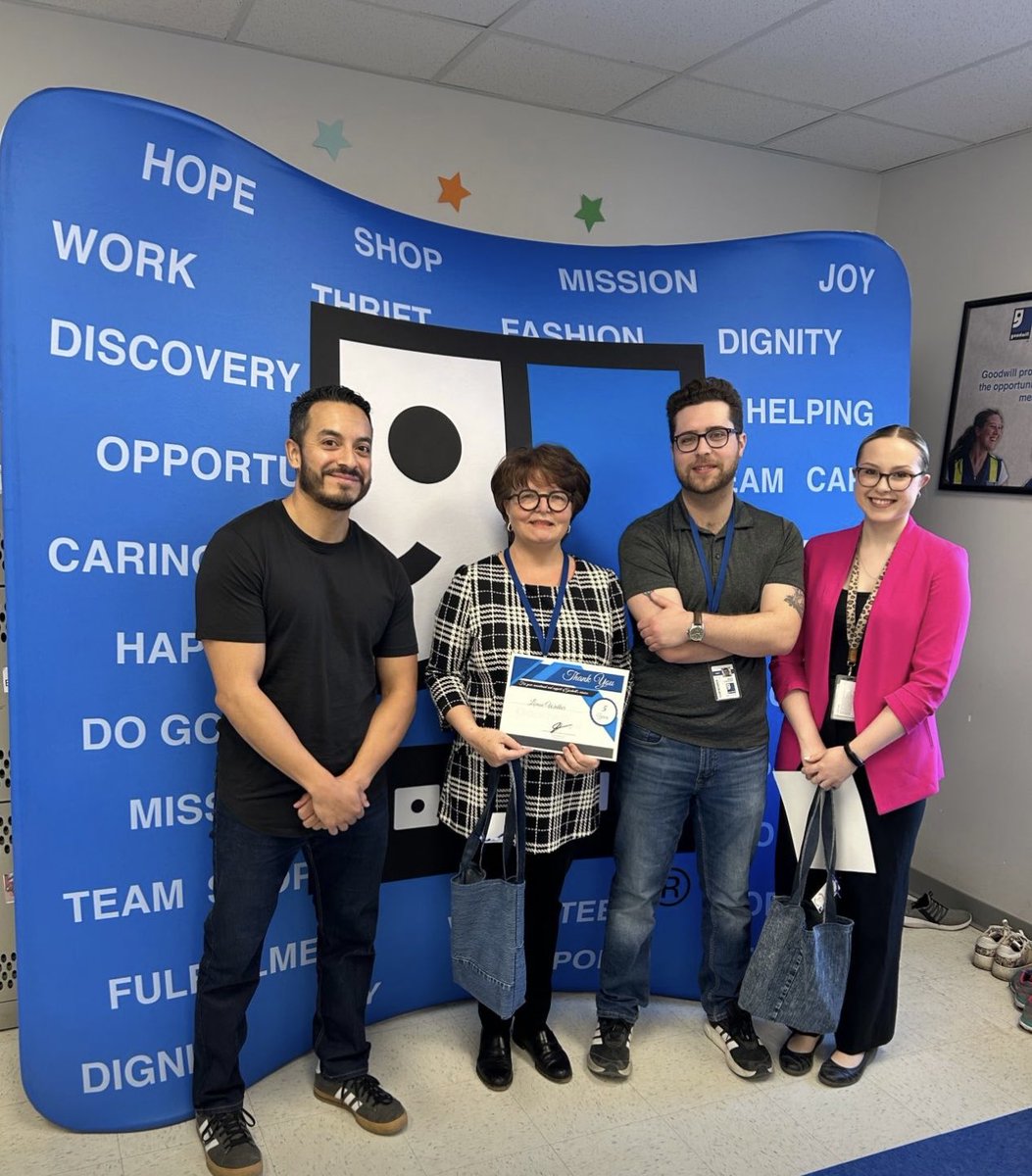 DaleMonaghan's tweet photo. Last week was a wrap for Goodwill week, and what a week it was for Goodwill Alberta!
All across the province, we celebrated our amazing team and incredible donors. Celebrating Goodwill week reminds us of all the amazing people behind the impact, who truly make a difference! https://t.co/tnjkoqPbsk