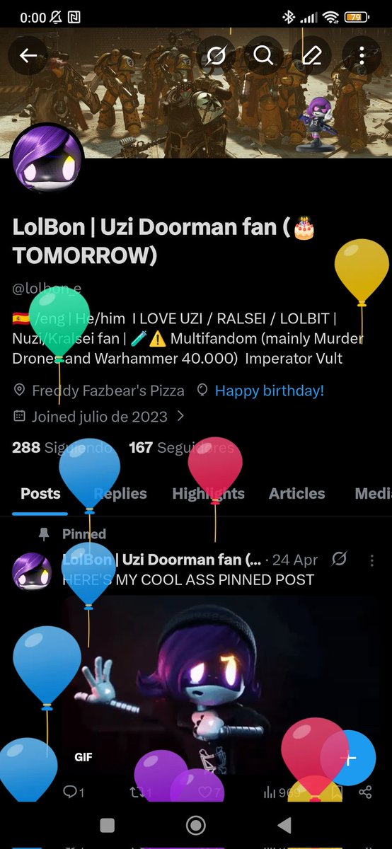 LolBon | Uzi Doorman fan (🎂 19 YEARS OLD) tweet media