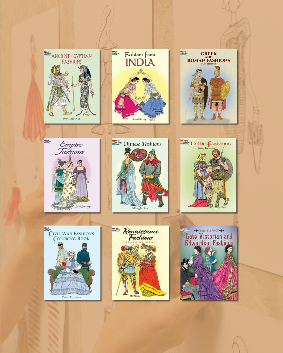doverpubs's tweet photo. Every stitch tells a story, and every era has a voice. From the corsets of the past to the streetwear of today, fashion is the visual diary of our history and a celebration of individual expression. 

We're celebrating the history of fashion with this book round up. 🧵 ✨ https://t.co/qeh16x5GOM