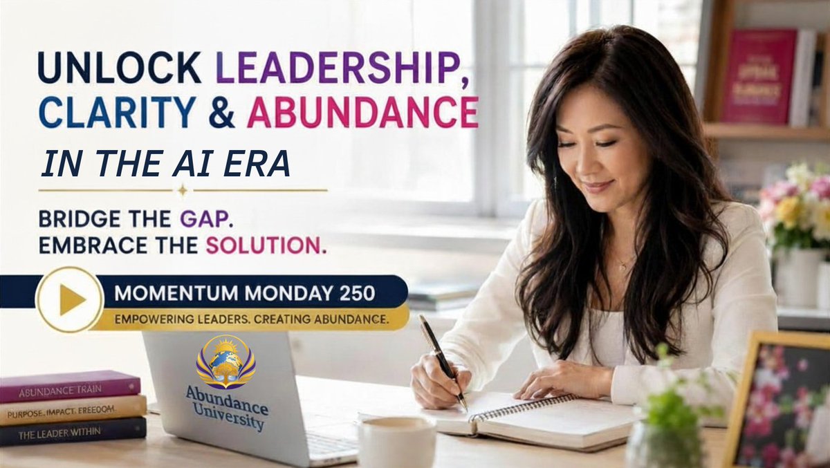 SpringMagicLife's tweet photo. Are you ready to rise into a new level of leadership, clarity, and abundance in the AI era?

Momentum Monday 250: Empowering Leaders and Creating Abundance in the AI era 🥰🔥🔥

https://t.co/1ZeCoOKUXB

Today’s rapid changes are not just challenges, but invitations to evolve. https://t.co/HAAn8pTGfl