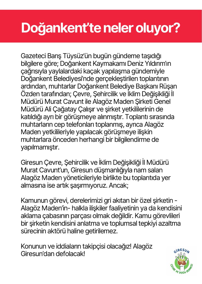 Giresun Çevre ve Doğa Derneği tweet media