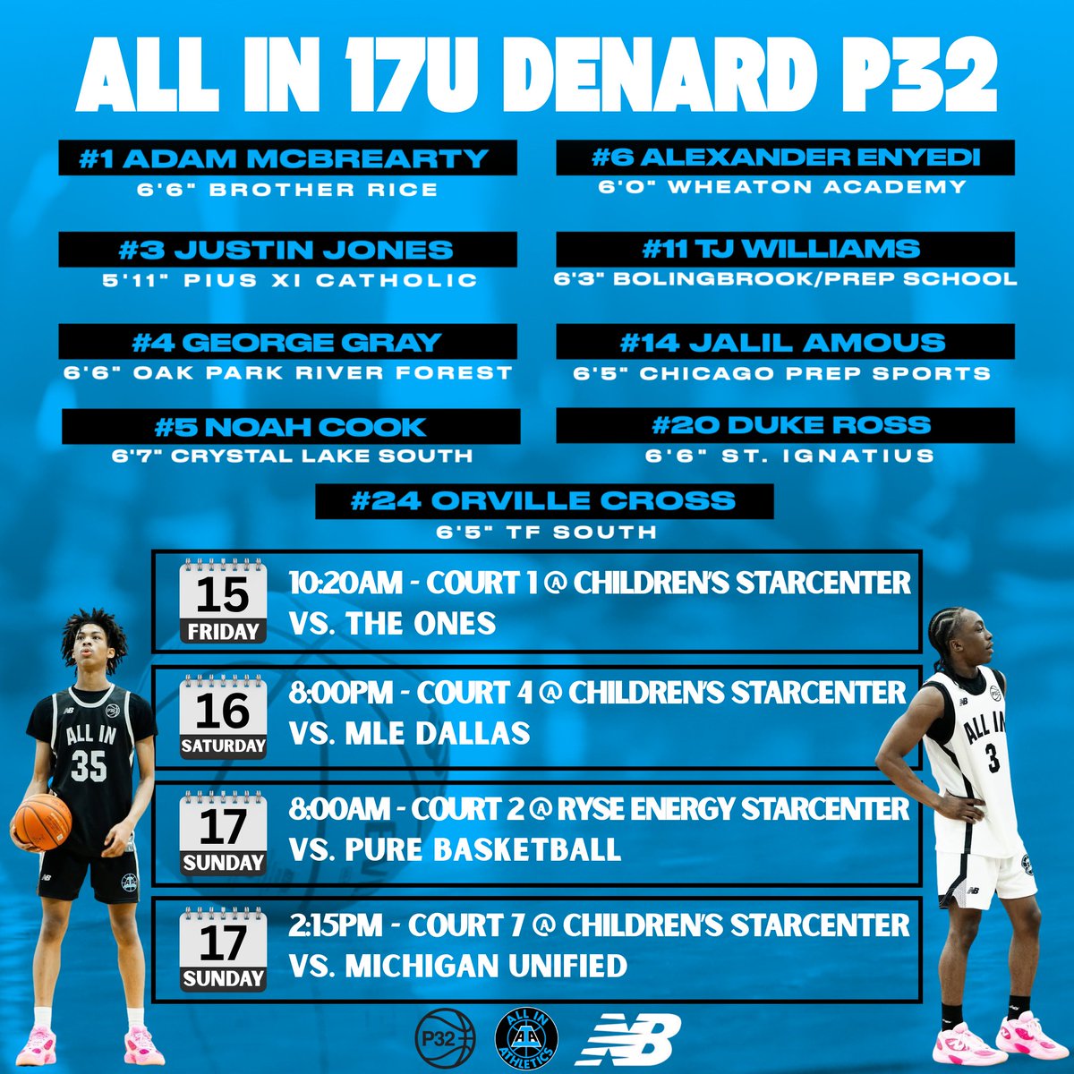 aiathletics's tweet photo. ✈️Our ALL IN boys P32 &amp; E32 teams are Texas bound

📍Dallas, TX
📅Friday-Sunday, May 15-17
⛹️‍♂️17U-15U P32 &amp; E32 teams
👀Schedules and rosters https://t.co/RYsF0sb8f1