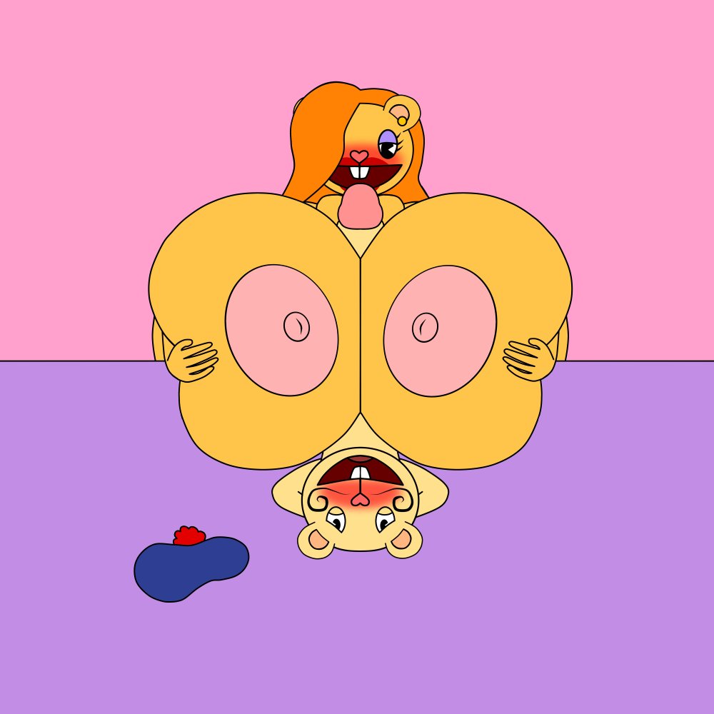 TheGreatDrMax's tweet photo. Jessica Disco and Randy having some fun together. #sexyhtf #htfnsfw #nsfwart #discobear #htf https://t.co/NxOosNDAJx