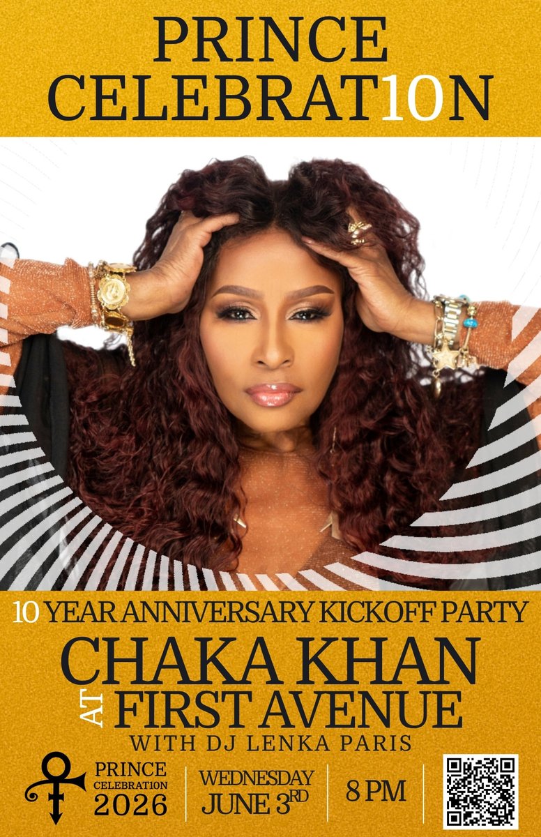 PaisleyPark's tweet photo. Single day tix for Prince Celebration 2026 Concerts - https://t.co/DRaABxmDQs.

The Revolution &amp; NPG at The Armory performances from Morris Day, Miguel, Tevin Campbell, Bilal &amp; more.

Kickoff party at First Ave with DJ Lenka Paris &amp; Chaka Khan plus Club 3121 at Royalston Square. https://t.co/p1C5UhJsKx