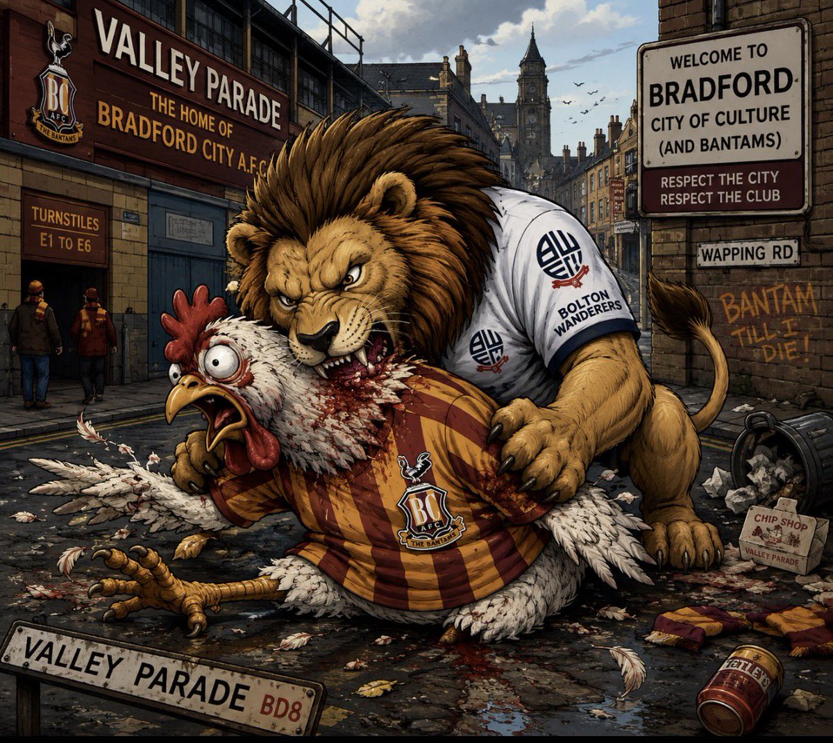 ColBwfc's tweet photo. Chicken’s, eh. 

#BWFC #BCAFC https://t.co/qo5462qO5a