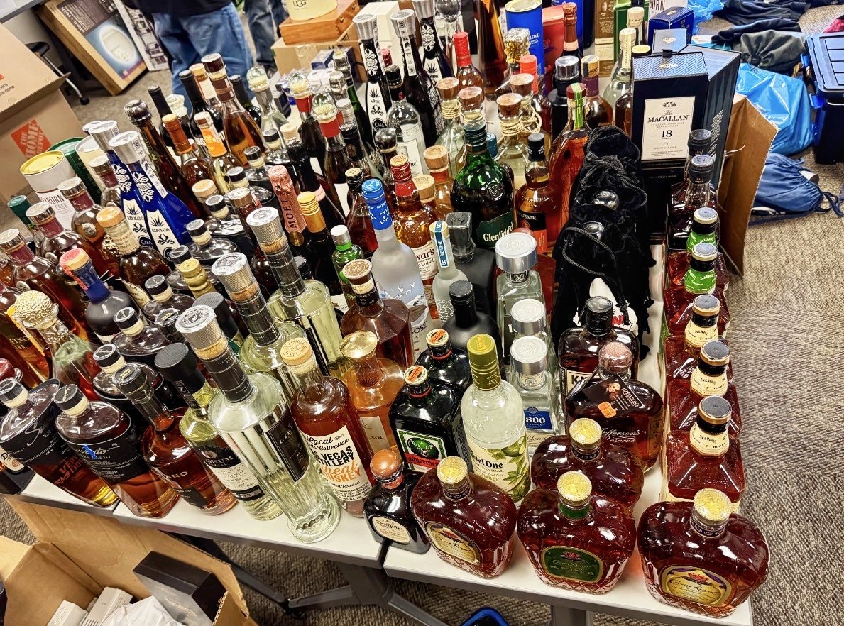 LasVegasLocally's tweet photo. Las Vegas Metro Police have arrested a man after finding $418,000 worth of stolen goods in his home, including one of Nevada's greatest liquor collections.

Fortunately the Macallan 18 was unharmed. https://t.co/TZklRd9lhO