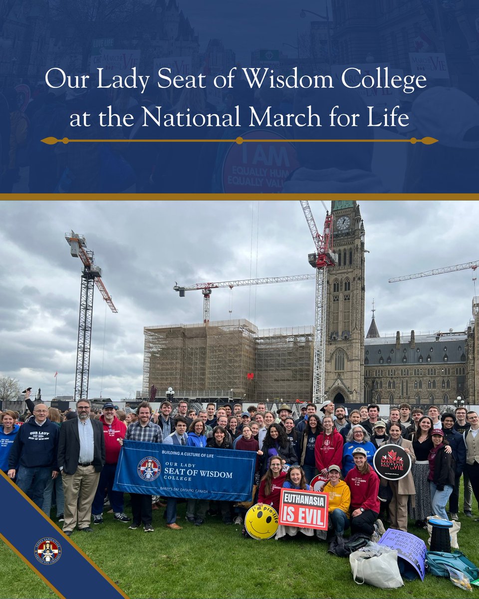 OLSWCanada's tweet photo. Thank you to all of the students, alumni, staff, faculty, and friends of the College that joined us at the National March for Life in Ottawa.

Today we marched together in support of the dignity of every human life alongside the multitude of participants from all around the country.

#SeatOfWisdomCollege #MarchForLife #ProLife
