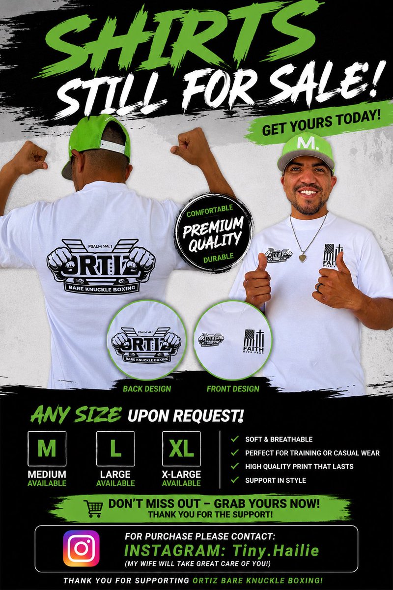 VICIOUSortiz's tweet photo. LOS ANGELES!!! 🔥🥊

JULY 18th it goes DOWN in BKB and you already know I’m coming to put on a SHOW!!! 💥💥💥

Make sure you grab your official Victor Ortiz fight shirts &amp; gear before they’re gone! 👕⚡️ Whether you want them SIGNED by a former world champion 🏆or clean and ready https://t.co/0v57F2iHbm