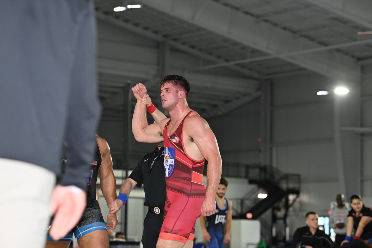 BCReinhardt's tweet photo. INTO THE FINALS at 125 kg at the World Team Trials for @WolfpackRTC &amp; @isaactrumble_! 3-0 victory in the semifinals, moves him into tomorrow's final vs. 2024 U.S. Olympian Mason Parris (Michigan).

📷: @SJanickiPhoto https://t.co/OKe3GFD1dA