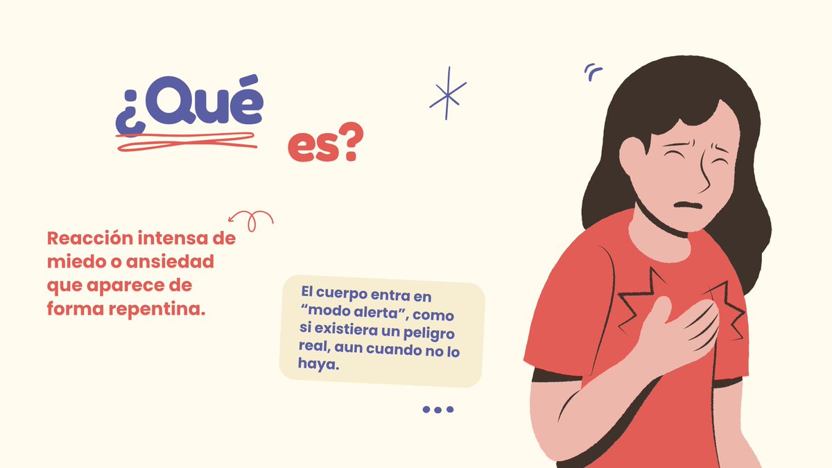 Introspektiva_'s tweet photo. 𝗝𝗨𝗘𝗩𝗘𝗦 𝗗𝗘 𝗣𝗦𝗜𝗖𝗢𝗘𝗗𝗨𝗖𝗔𝗖𝗜𝗢́𝗡 Aunque puede sentirse muy aterrador, un ataque de pánico es una respuesta intensa de ansiedad del cuerpo y no significa que estés en peligro real.   #panico #control #sintomas #saludmental #psicologia #calma #introspektiva #ayuda https://t.co/3kFLwIyEok