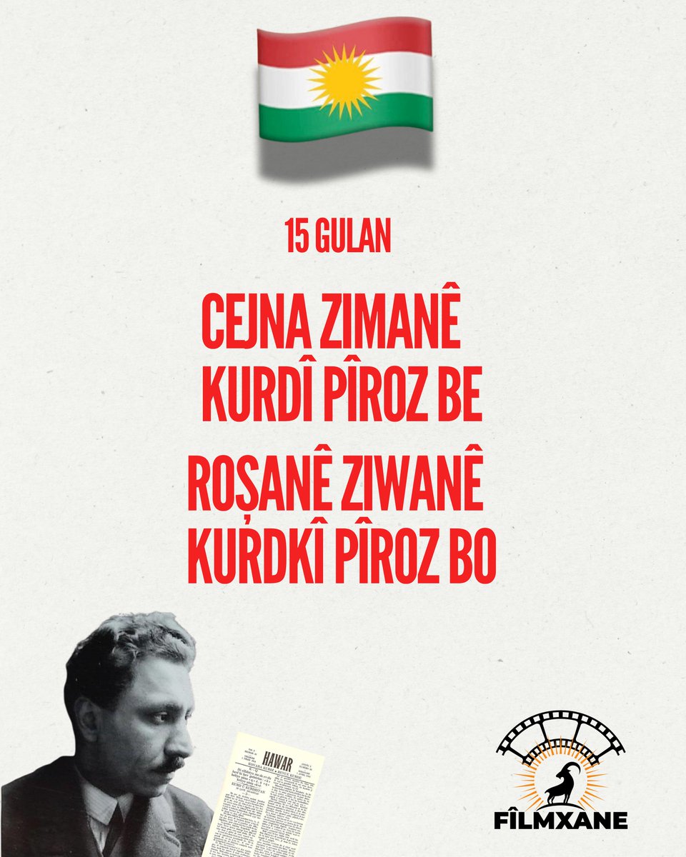 filmxane's tweet photo. Zıwanê ma hestê ma yo
Zimanê me hebûna me ye 

#15gulan #kurdi #zazaki #kurmanci #kurd https://t.co/sr3lRE4v8d