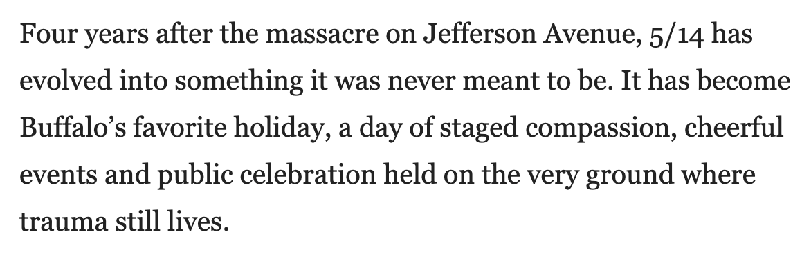 RobCGalbraith's tweet photo. Wow this from Mark Talley is the realest thing I've ever read in the Buffalo News. The spectacle that has been created out of these horrific murders is absolutely disgusting.

Link around the paywall because everyone in Buffalo should read this: https://t.co/FPBW7jS2k4 https://t.co/BrYbnmogVw