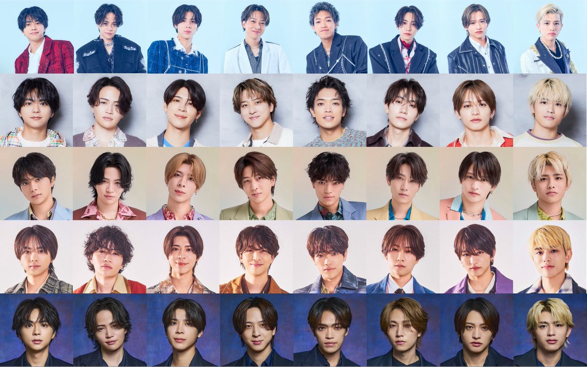 amabilemarius's tweet photo. timeleszなってからの歴代アー写を並べて見たんやけど、雰囲気がどれも違っていいね✨
並べてから気づいたんやけど、消えない花火のアー写はみんなおでこ出てて、よくお顔が見える(   ᷇࿀ ᷆  )♡ https://t.co/fE48f57rSw