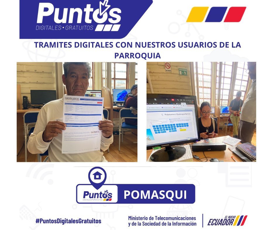 Puntos Digitales Gratuitos Pomasqui tweet media