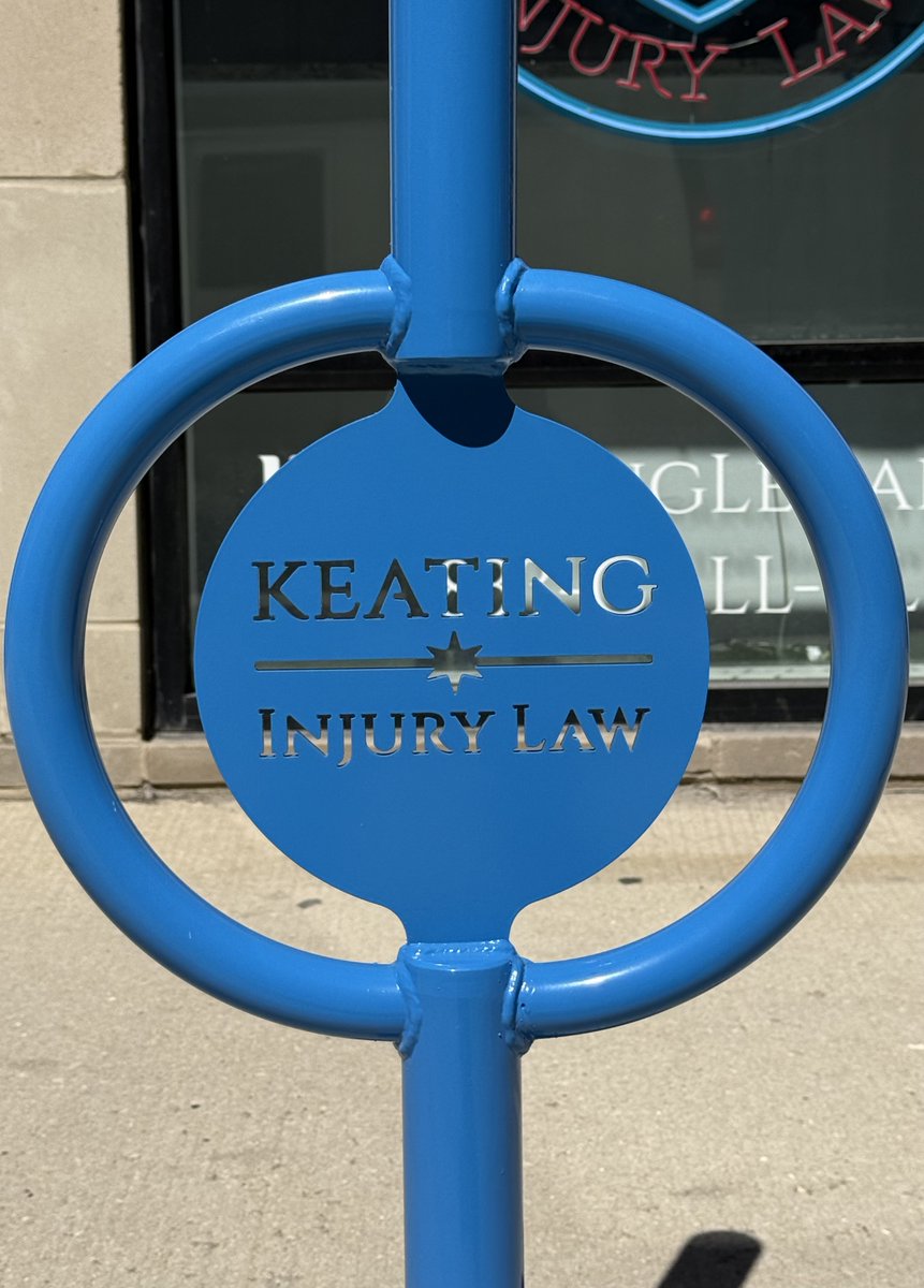 mikekeatinglaw's tweet photo. New bike racks at Keating Law - West Town just dropped! Thanks to our friends @derobikeracks for these two new Chicago blue racks to complement our trusty red traditional bike rack. 

These bike racks are another small investment in the kind of city Keating Law fights for every day: a safer Chicago for people who bike, walk, roll, and rely on our streets outside of a car.

Keating Law represents injured bicyclists and other vulnerable roadway users throughout Illinois, and our work starts with a simple belief: safe streets save lives. From protected bike lanes to safer intersections and better infrastructure, we support the changes that make Chicago more connected and more accessible for everyone.

You can find Keating Law at our two Chicago locations:
📍 The Loop: 20 South Clark Street
📍 River West: 825 N. Milwaukee Avenue

Whether you’re commuting downtown, riding the lakefront, heading through Fulton Market, or just getting across town, everyone at Keating Law is committed to protecting the rights of Chicago cyclists and advocating for safer streets across the city.

And yes — we always have bike parking.

#bikeCHI #825MKE #ChicagoCycling #BikeChicago #VisionZero #SafeStreets #ChicagoBike #CyclingChicago #UrbanCycling #BicycleLaw #CyclistRights #Chicago