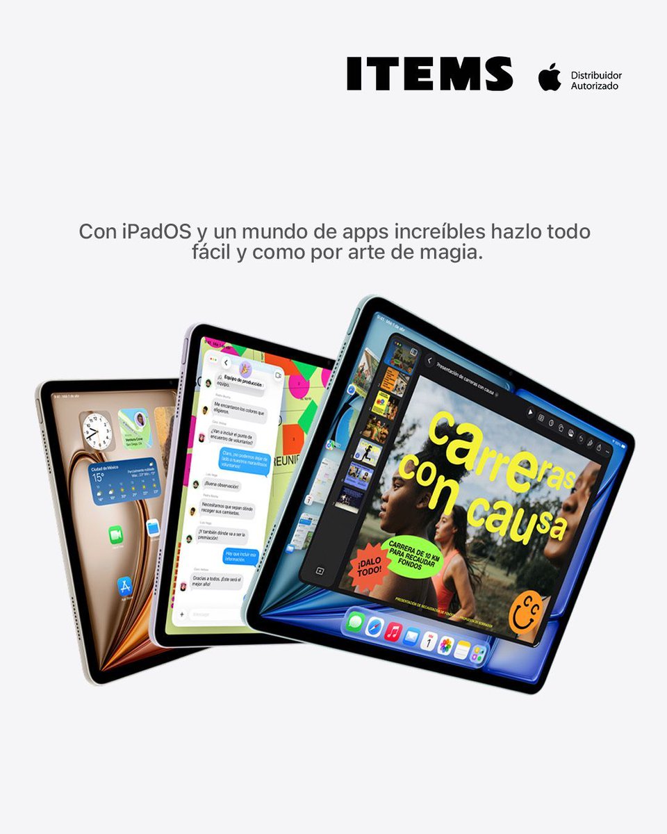 itemsgt's tweet photo. iPad Air
Trabaja, estudia y crea… todo desde un solo dispositivo.
Da el salto a una experiencia más rápida, más fluida y más potente.✨
¡Contáctanos! 
#apple #ITEMS #Guatemala #iPadPro #MacBookM4 #iMacM3 #MacBookAirM4 #serviciotecnico #iPad #iphone #Macmini #AirPods #reparación https://t.co/3cACj8gPEx