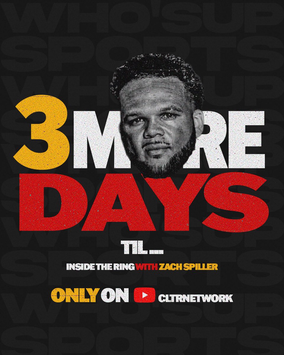 whosupsports's tweet photo. The countdown is ON for Who’s Up Sports Ep. 73 with undefeated heavyweight Zach Spiller 🔥

Live from the ring at Premier Training House, this one hits different.

Tap in. Set your reminders. Episode drops in 3️⃣
#WhosUpSports #Boxing #BoxingNews https://t.co/6i1RbJztB2