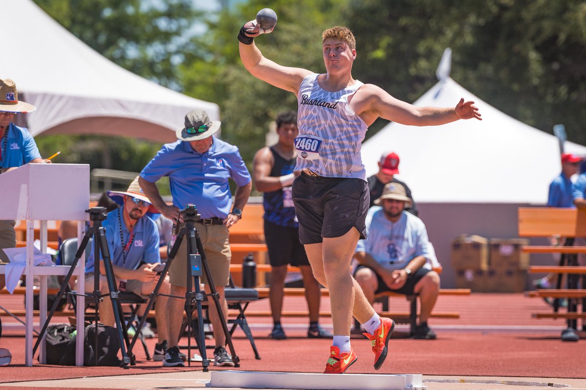 PressPassSports's tweet photo. Bushland’s @JaxonLawler double medals including a 🥇 in the shot put at UIL state track and field meet #UILState ..
🔗 https://t.co/vU2Uole6fD https://t.co/shomYgvlM3