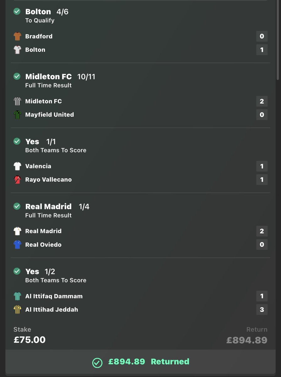 PitchSideTip's tweet photo. £75 —> £894 LANDED OH MY GOD 🔥🔥🔥🔥🔥

Easy money made once again people 💰👌🏻

To celebrate I’m giving 3 people chance to win £50 - RT &amp; LIKE to enter ❤️

( tomorrows ACCA in comments) https://t.co/eASwEJ0wdw