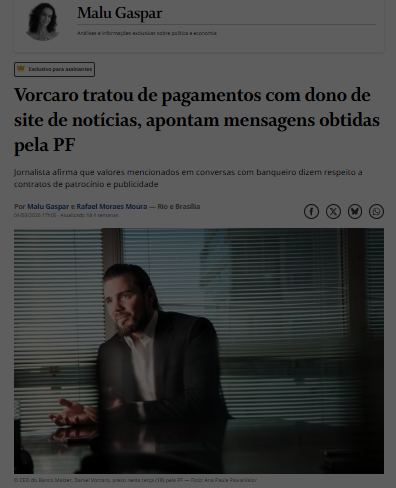 david_agape_'s tweet photo. 4- ⚠️ Dois casos em investigação

🔍 O Bastidor (Diego Escosteguy): ~R$ 2 mi em planilhas e conversas apreendidas na Operação Compliance Zero. Escosteguy diz que eram contratos normais de mídia.

🔍 DCM: Mensagens de Vorcaro orientavam o operador "Sicário" (Luiz Philippi Mourão) a pagar o site mensalmente para "bater nos inimigos" e suprimir matérias negativas. Um intermediário chegou a remover conteúdos durante a negociação. 

O DCM nega qualquer irregularidade.
