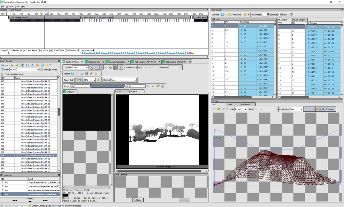 Working in Render Doc and VS CPU profiler this evening to identify ...