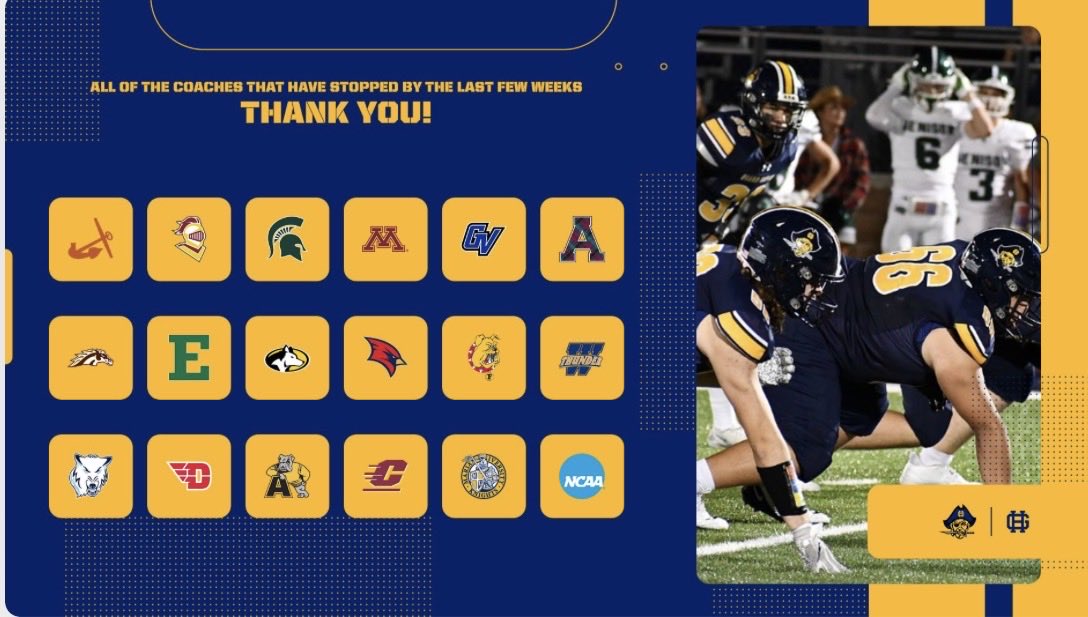 GHBucsFootball's tweet photo. Thank you to all of the coaches that have taken the time the last two weeks to stop and recruit some of our players! BELIEVE https://t.co/r1YZG51RBy