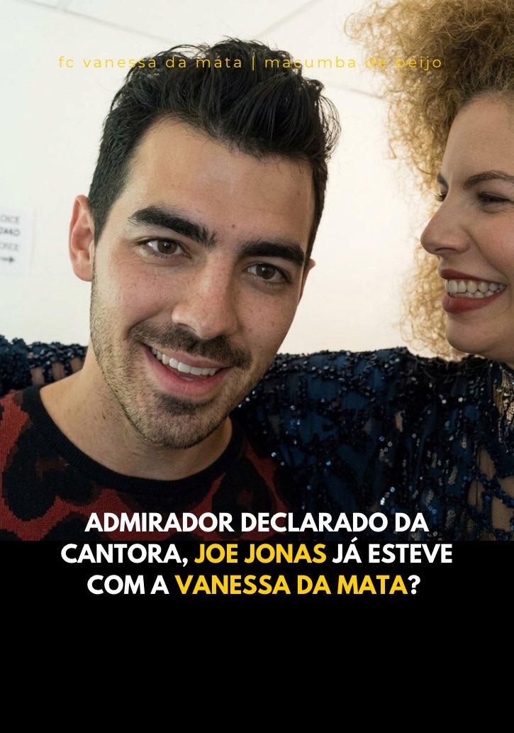 Mineiryssima's tweet photo. A @vanessadamata brilhou como convidada surpresa do @jonasbrothers

Mas, você sabia que… admirador declarado da Vanessa, em sua passagem pelo Brasil, em 2017, @joejonas fez questão de encontrar com a cantora e convidá-la para seu show um fofo 😍

De: FC Vanessa da Mata MDB💋 https://t.co/CvR26DTWA1