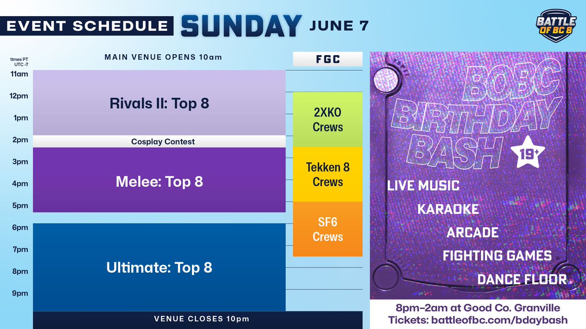 Battle of BC 8 | Fighting Game Major, June 5-7 tweet media