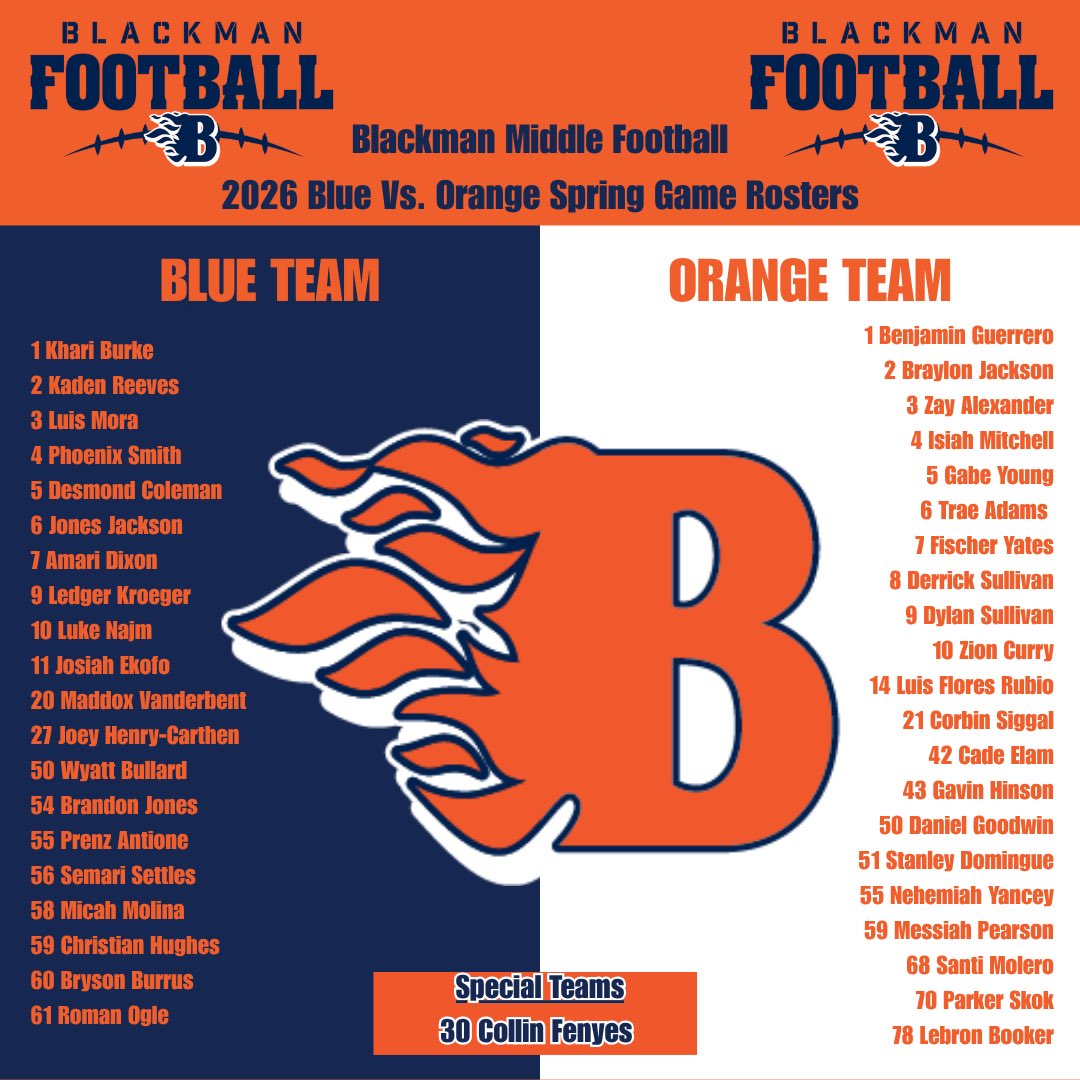 Blackman Middle Football tweet media