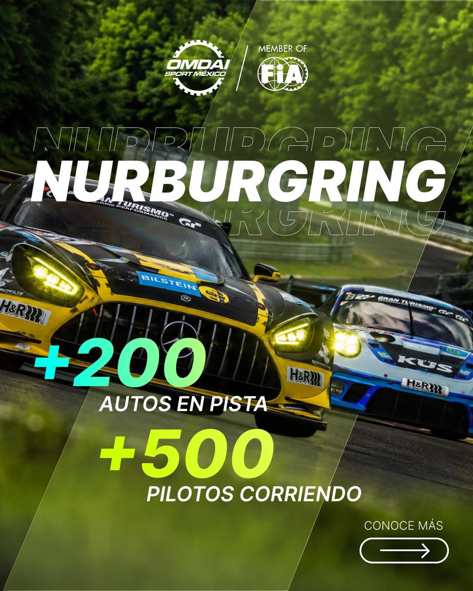 OMDAIMX's tweet photo. Nürburgring, uno de los circuitos más relevantes del automovilismo mundial, de nuevo albergará por 24 horas a más de 200 autos este 14-17 de mayo 🚗
#nürburgring #24hrs https://t.co/VUG0i1j3G3