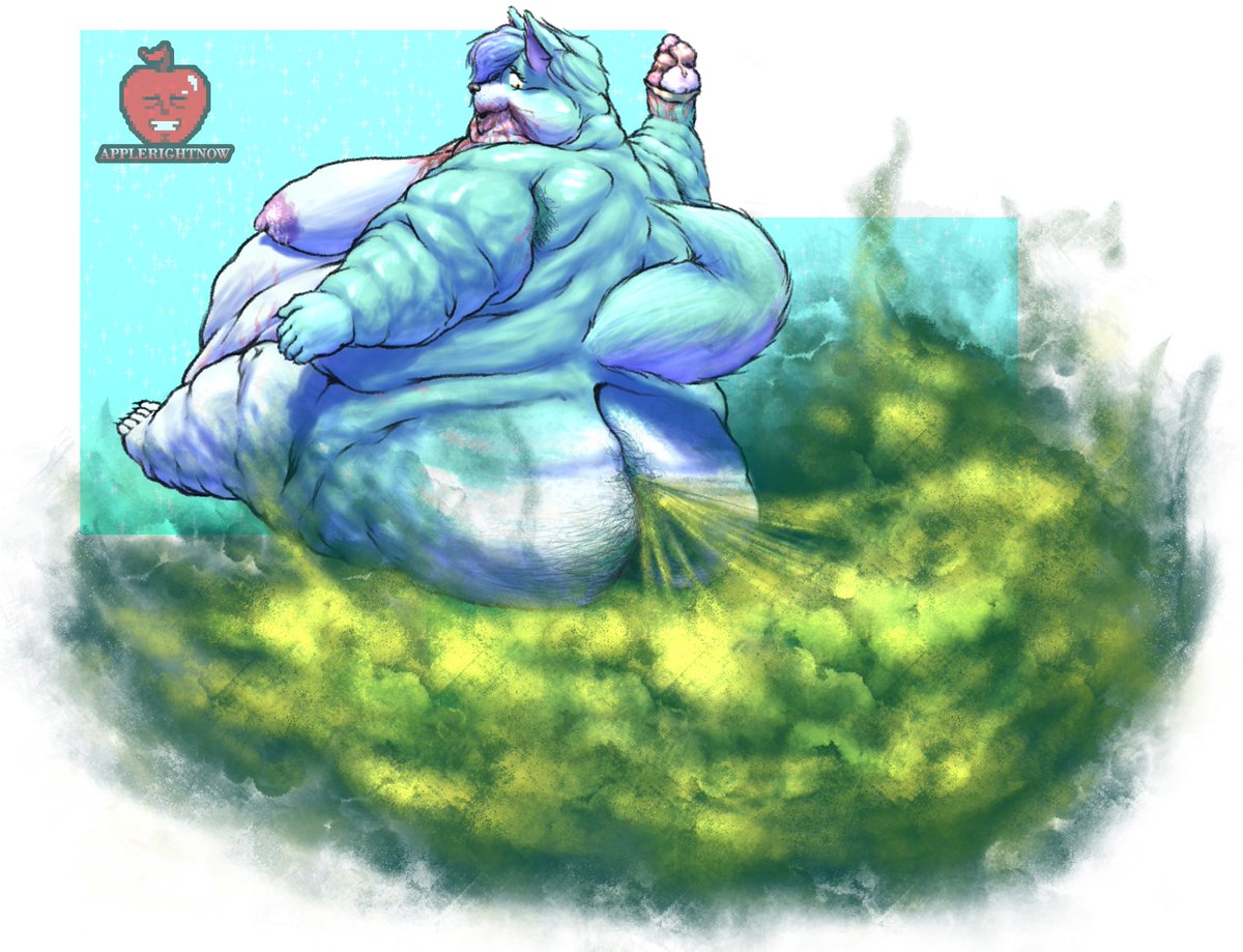 BRAPpleRightNow's tweet photo. OH! VEEERY lactose intolerant, right... perhaps should have considered that before indulging in all that dessert 🫢‼️

cw: #fatfur, #furryfarts, mild slob

("cleaner"-ish alts in replies!) https://t.co/9icei0HxQs