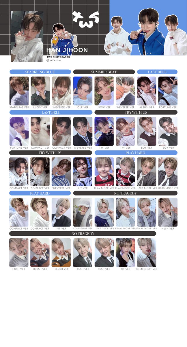 lainerow's tweet photo. TWS      
투어스  -  포카  - トレカ       
Hanjin, Jihoon, Kyungmin      
Photocard Template            

#TWS #투어스 #HANJIN #JIHOON #KYUNGMIN https://t.co/I0lztz3efU