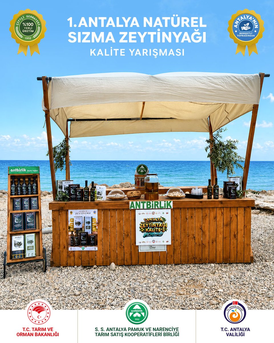 antbirlik07's tweet photo. Side Antik Kenti’nde gerçekleştirilen 1. Antalya Natürel Sızma Zeytinyağı Kalite Yarışması’nda, Altın Sertifika ile ödüllendirilmekten büyük mutluluk duyuyoruz.

Bu anlamlı organizasyonda emeği geçen herkese teşekkür ediyoruz. @AntalyaValilik @antalyailtarim https://t.co/EjYImvbLWG